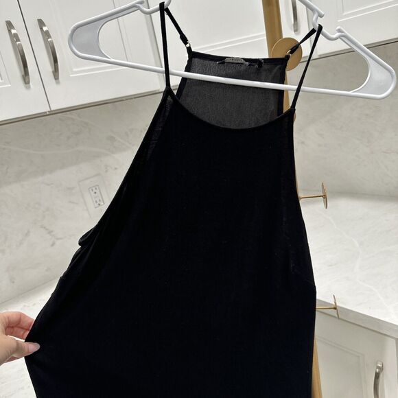 Marciano by Guess Sleeveless Top Size Small Black  Zipper Side High Low - Picture 7 of 7